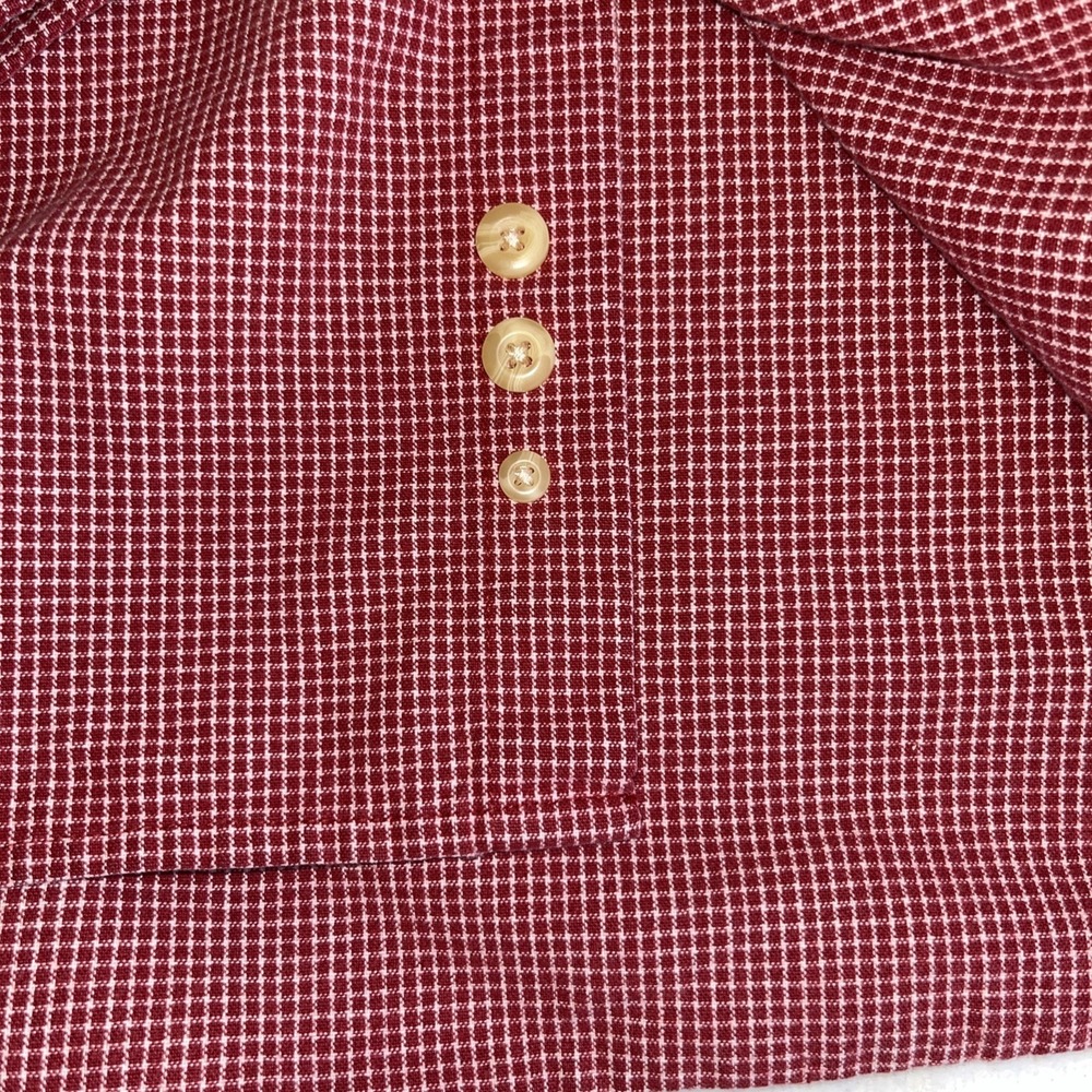 Eddie Bauer Shirt Men's Large Heavy Cottton Red White Gingham Check - Picture 7 of 10